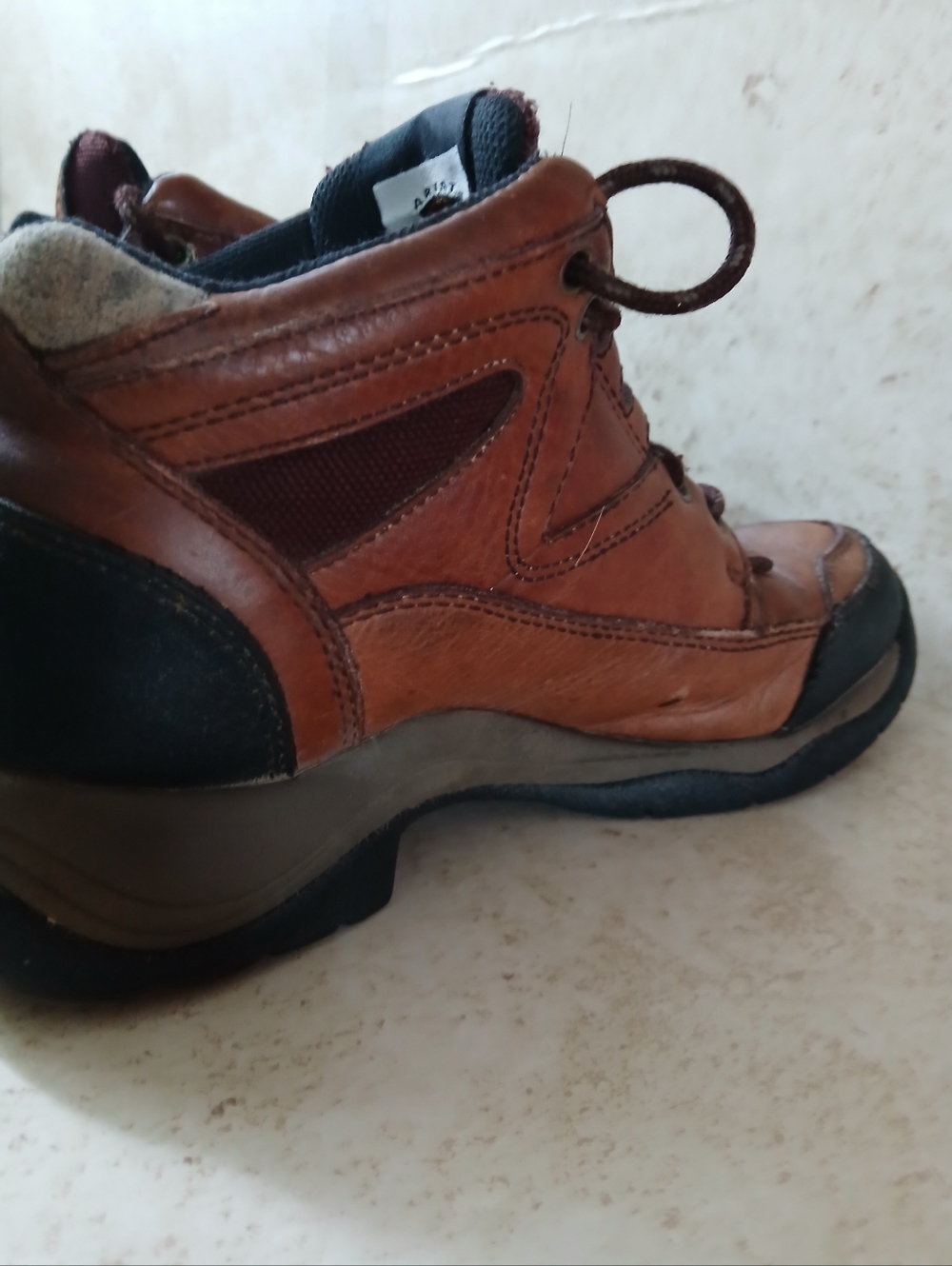 Ariat Brown Full Grain Leather Men’s Work/Hiking Boots with Black Outsole Sz 6B - Picture 4 of 13